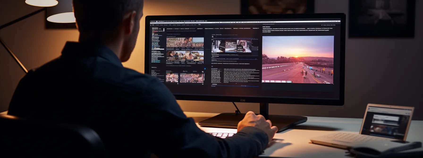 a person writing a meta description for search engine optimization on a computer screen.