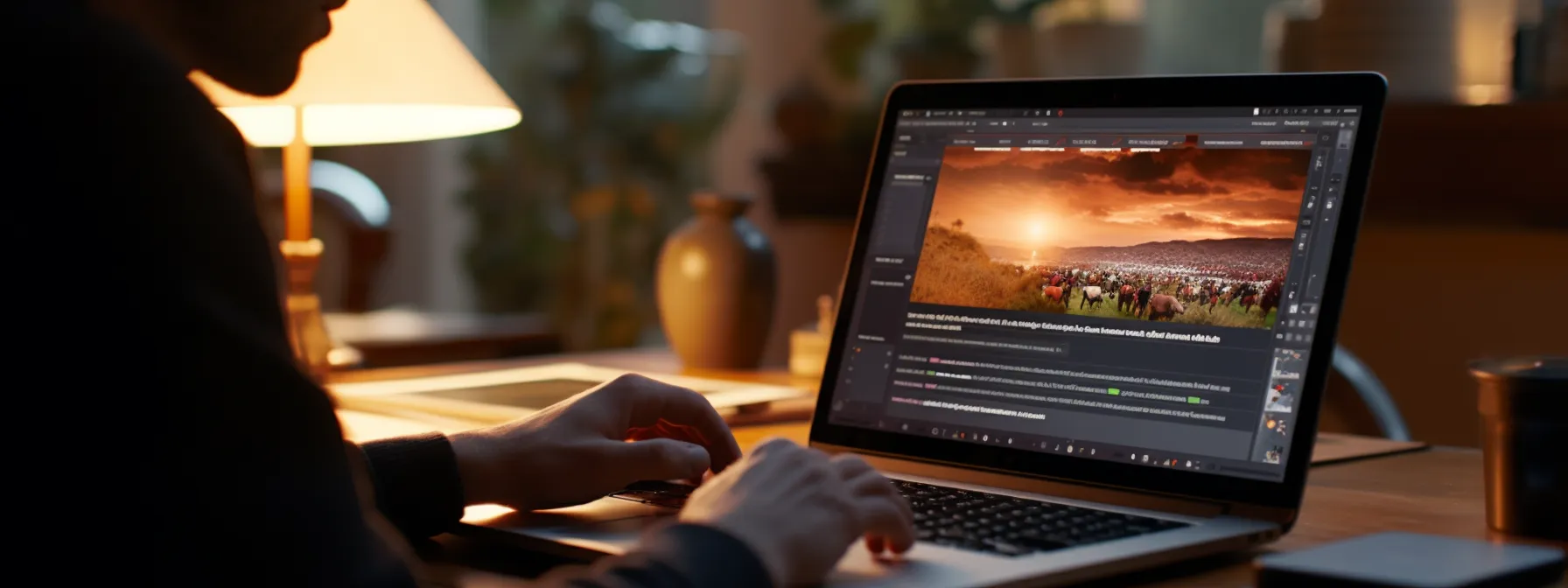 a person using a laptop to optimize a wordpress site for peak performance.