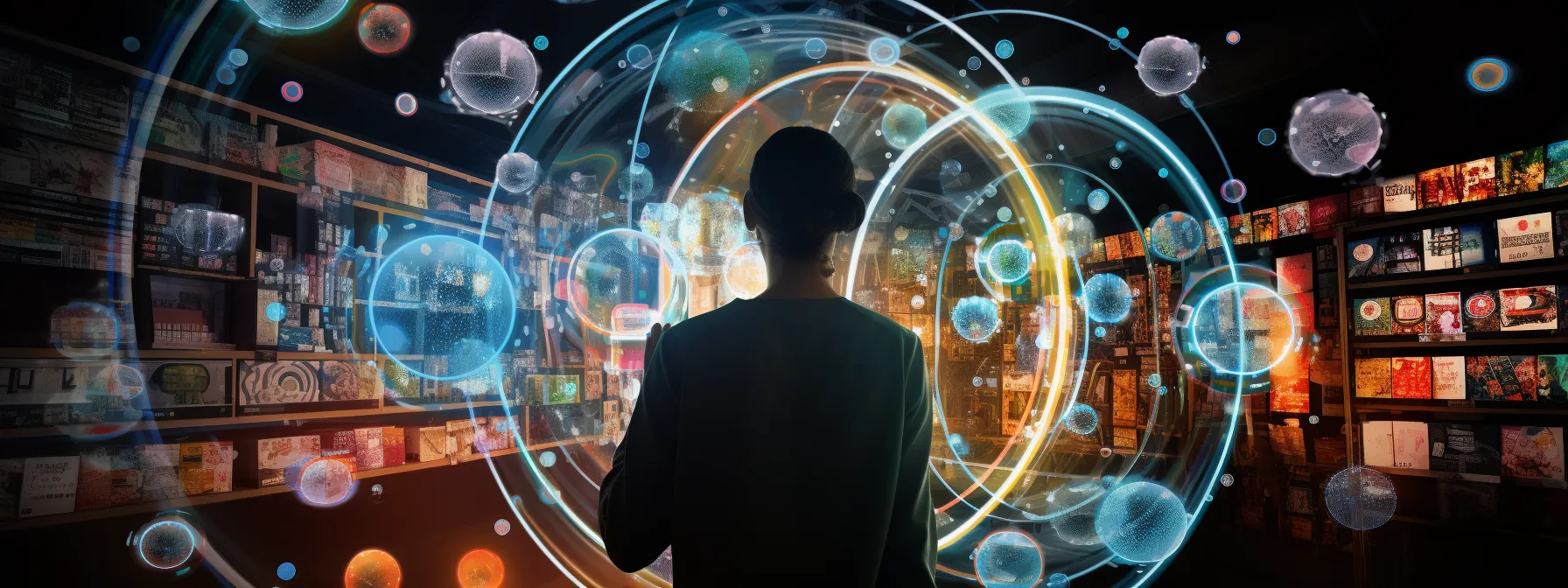 a person navigating through a web of interconnected keywords and tags to optimize website seo.