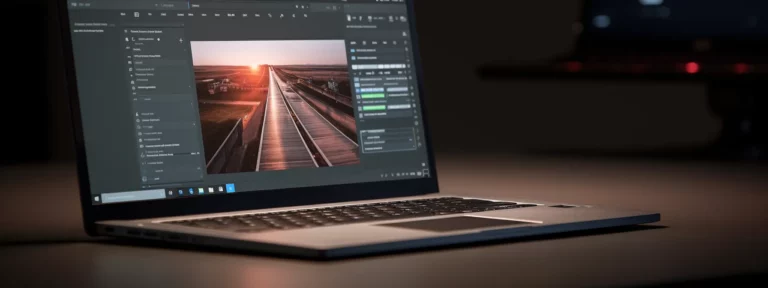 a laptop showcasing a visually appealing website with high search engine rankings.