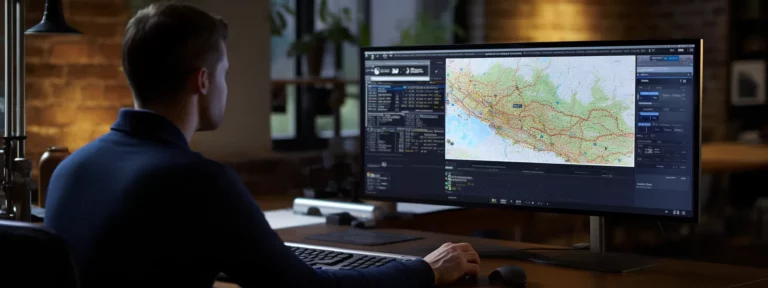 a person using searchatlas software to create a topical map on a computer screen.