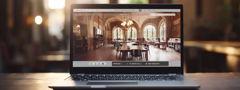 a laptop screen displaying a website with a well-structured heading hierarchy.