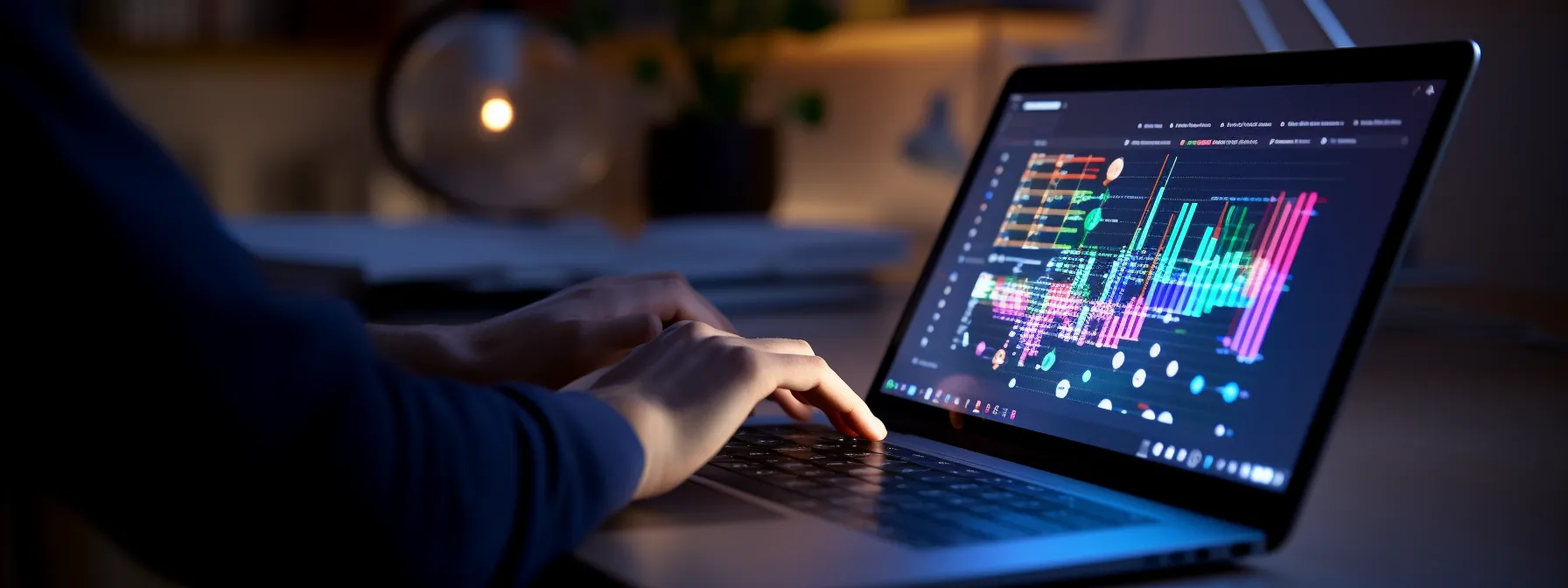 a person working on a laptop with multiple tabs open, researching and analyzing seo strategies for google's answer boxes.