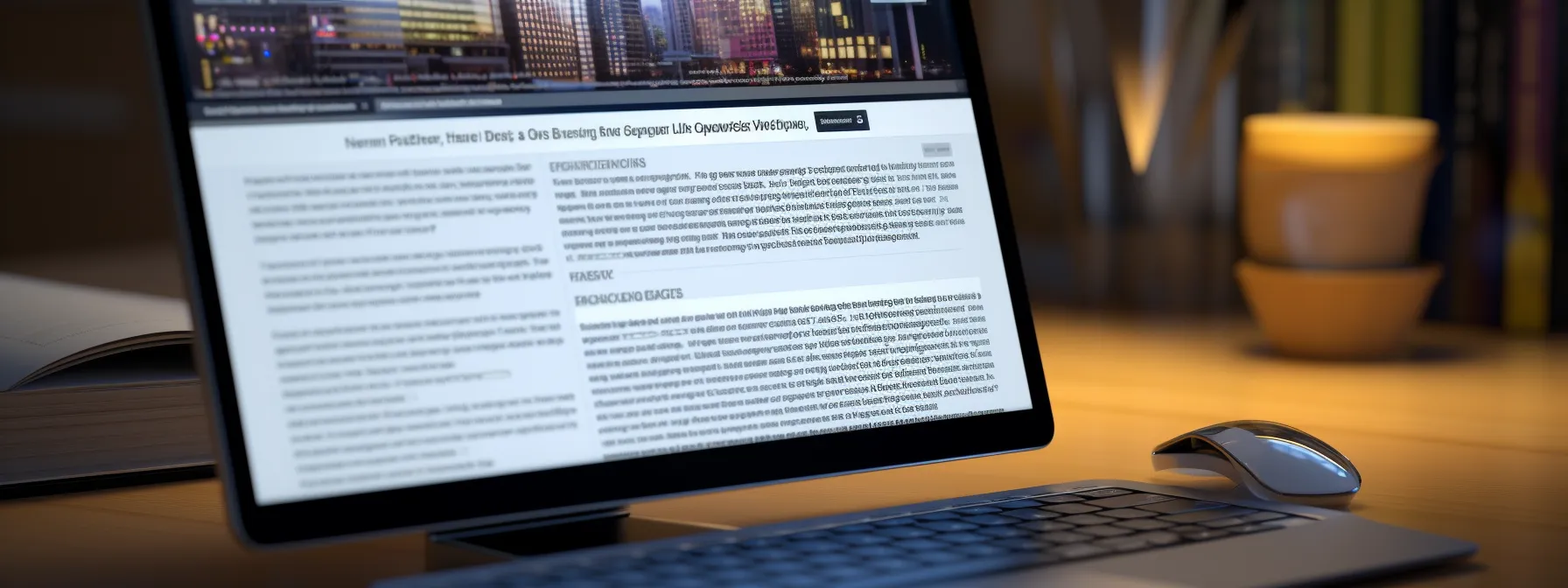 a close-up shot of a computer screen displaying a search engine results page with a meta description highlighted.