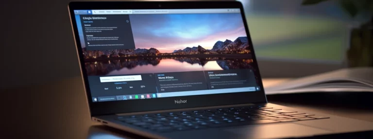 a laptop displaying a website homepage with the seo page title being edited.