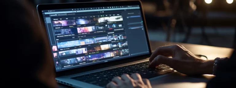 a person using a laptop to optimize heading tags on their wordpress website.