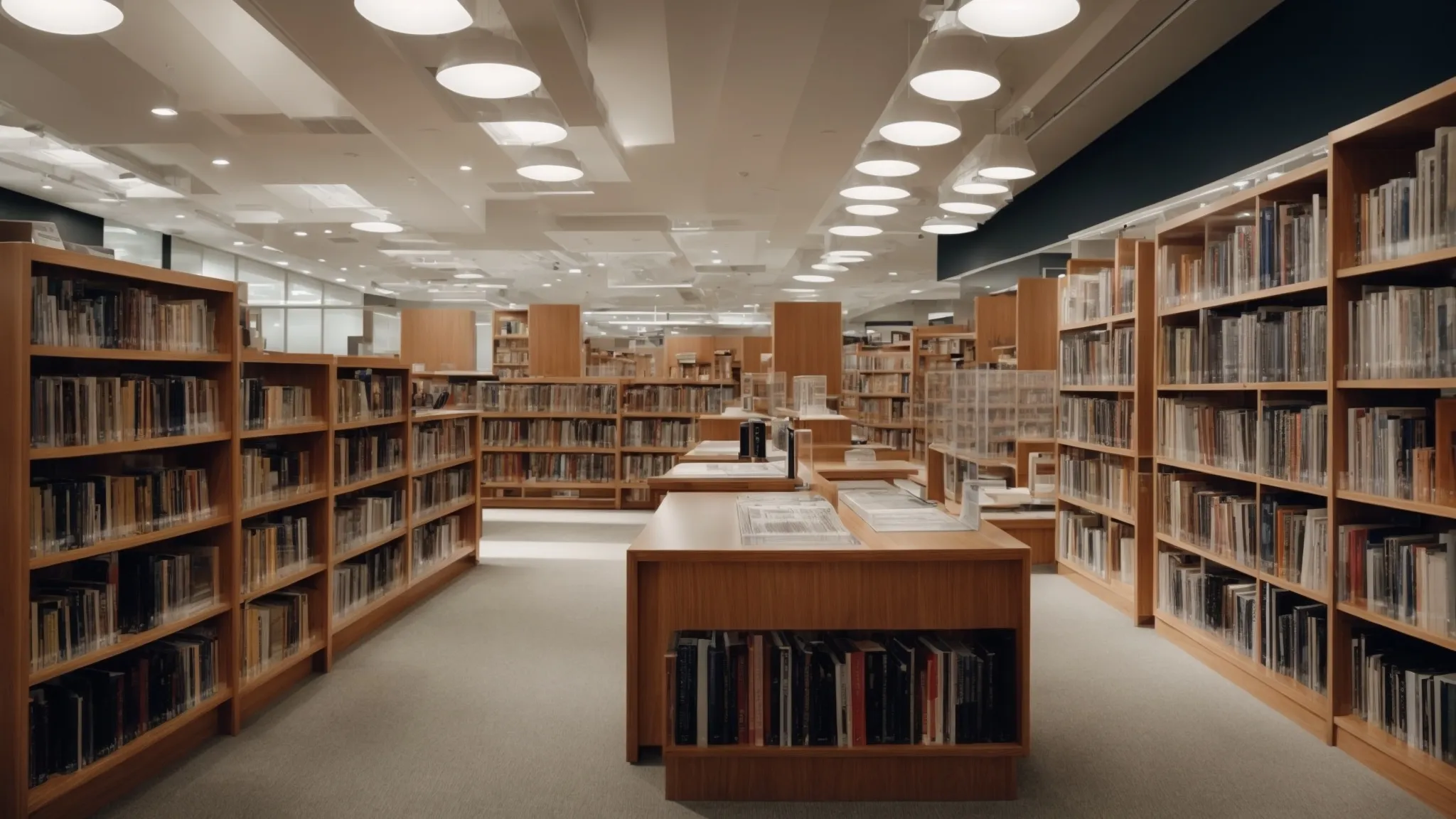 a sleek, organized library with clearly labeled sections and an intuitive layout.