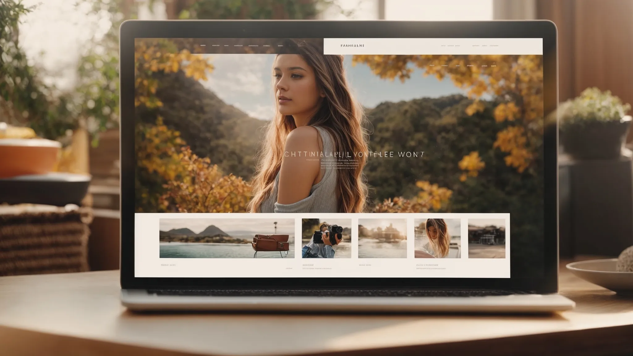 a user interacts with a sleek, modern landing page featuring a harmonious color palette, prominent call-to-action buttons, and compelling imagery that highlights the brand's core message.