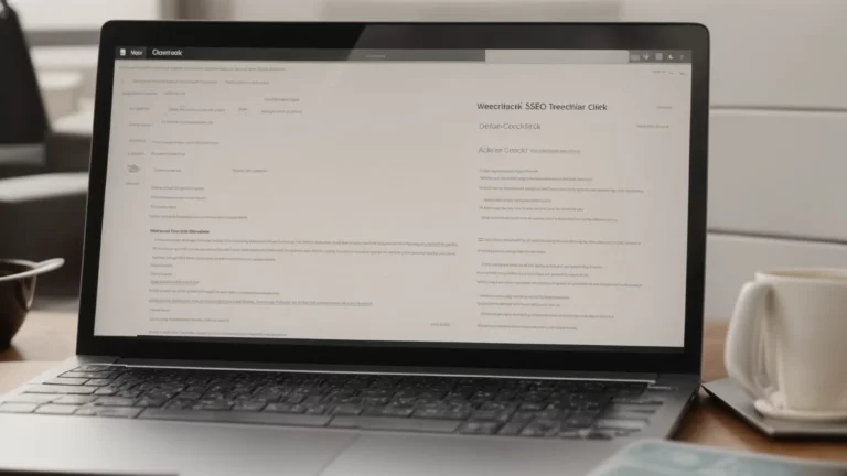 a computer screen displaying a website's clean code layout next to a checklist labeled 'technical seo best practices'.