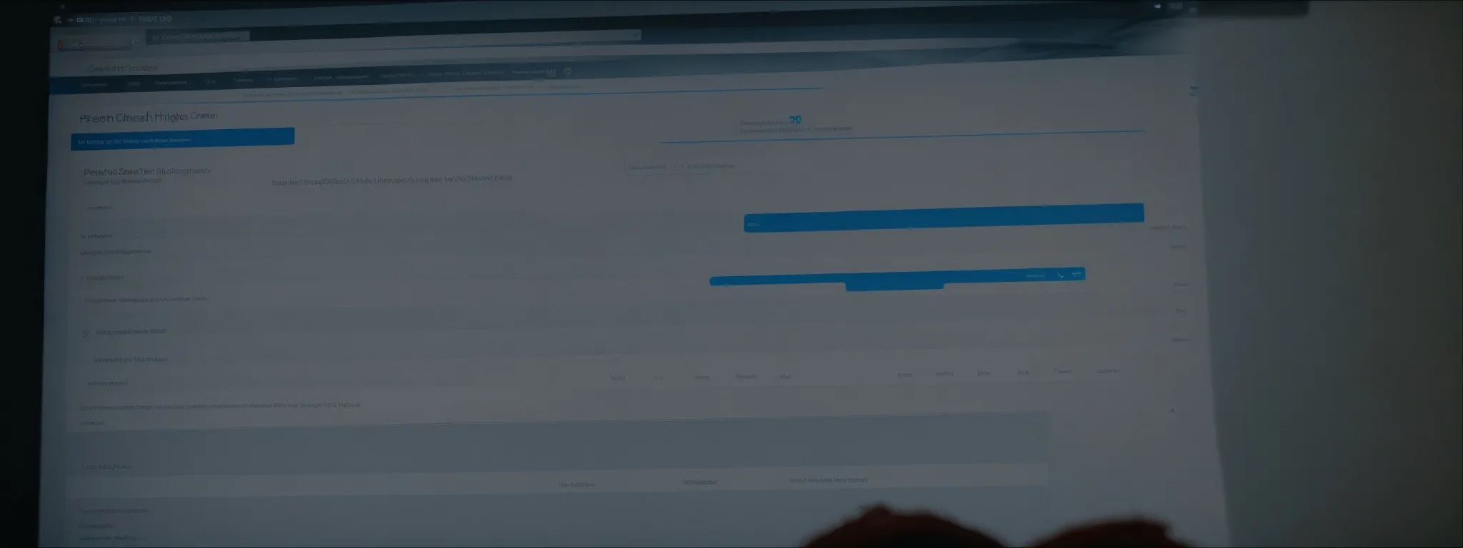 a person is browsing through a wealth of search terms on a screen, illustrating keyword research for seo optimization.