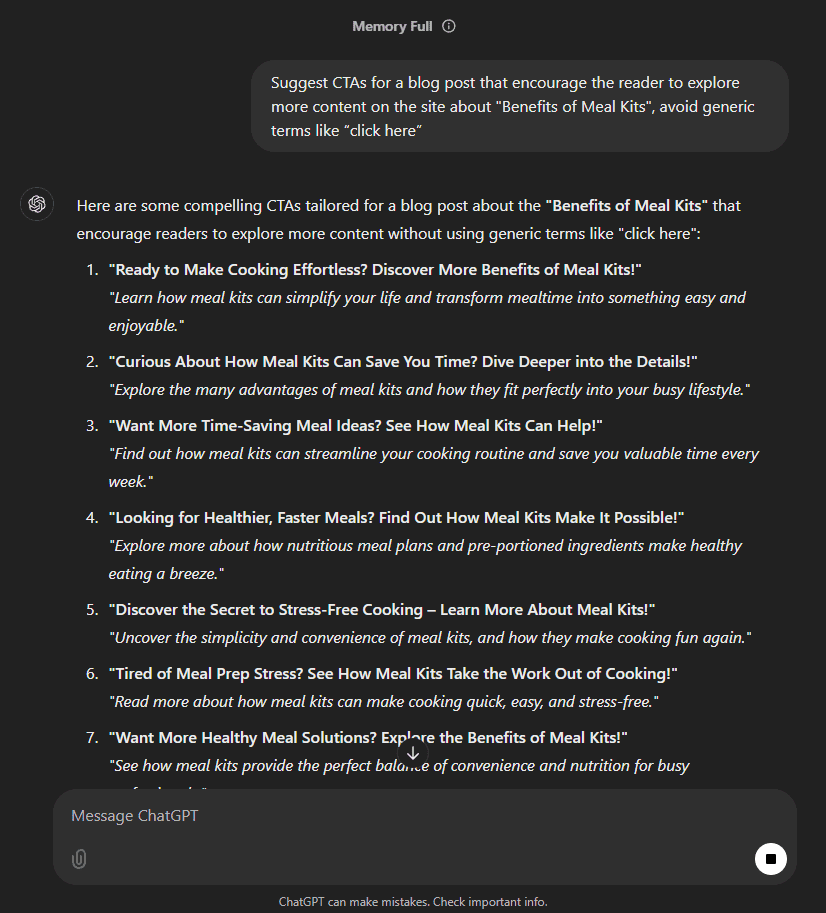 chatgpt cta blog post