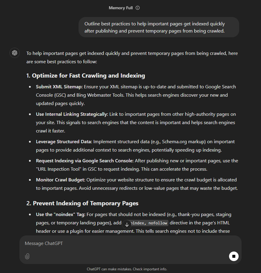 chatgpt outline best practices