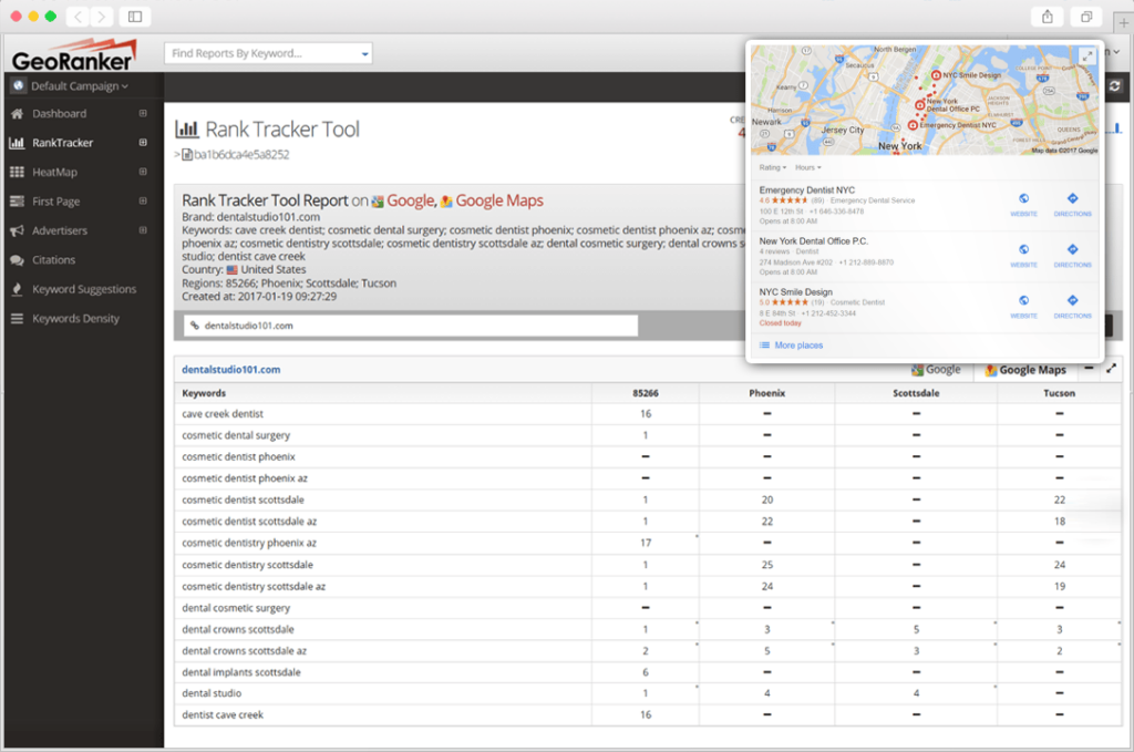 GeoRanker local SEO tool