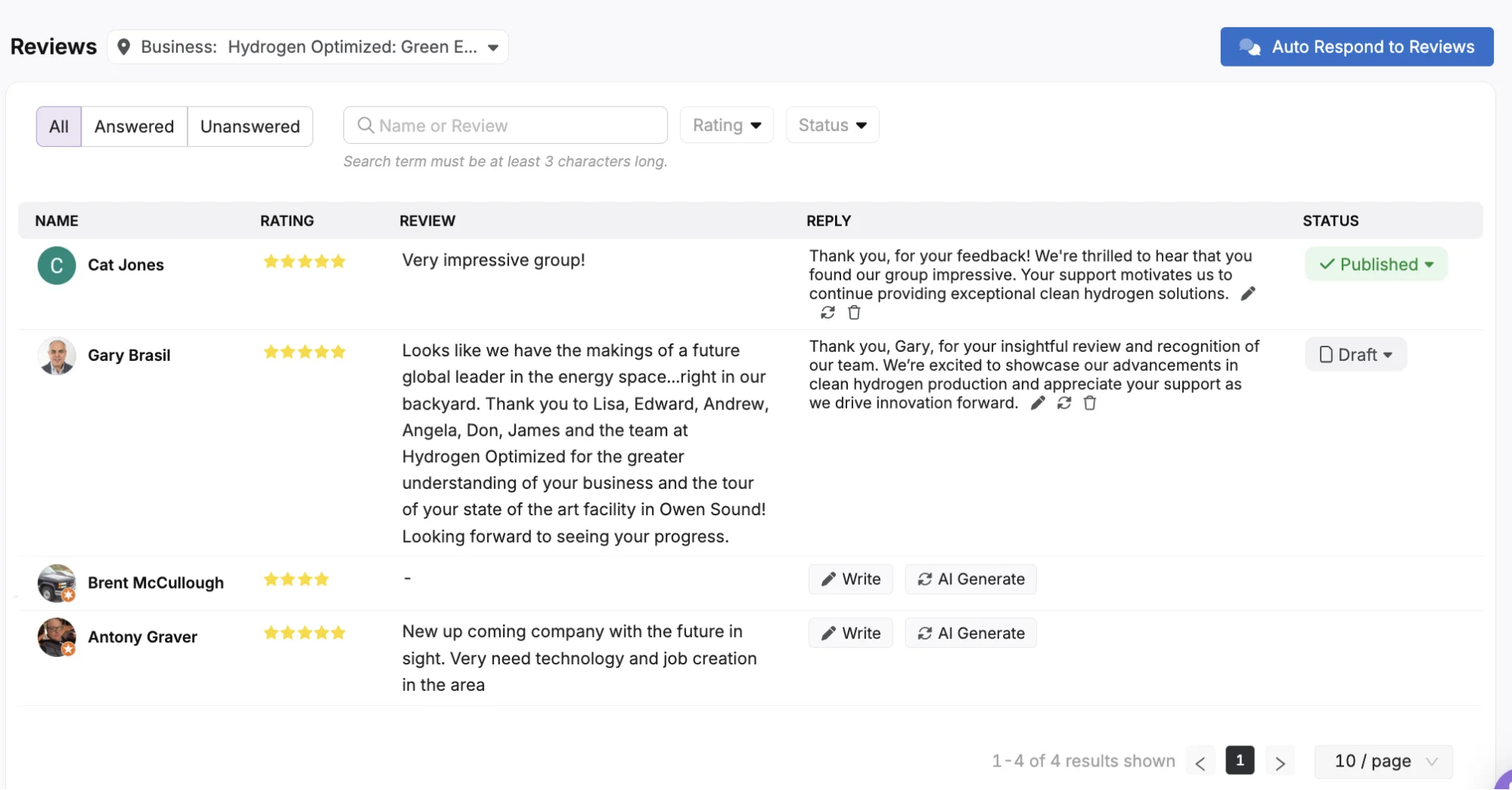 Screenshot of an AI Landing Page Builder form designed by Otto SEO. Fields include page name, city, services, example site, main color, additional info, and a knowledge graph. Buttons for 'Generate Landing Page' and 'Cancel'.