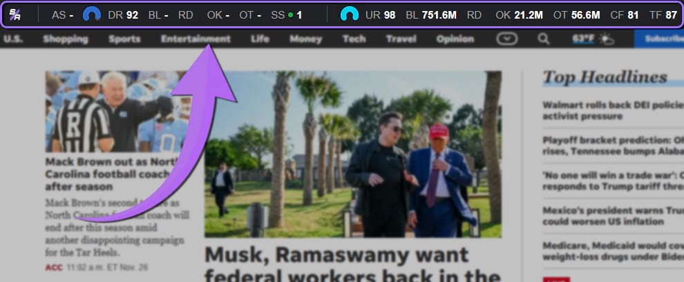 search atlas chrome extension bar