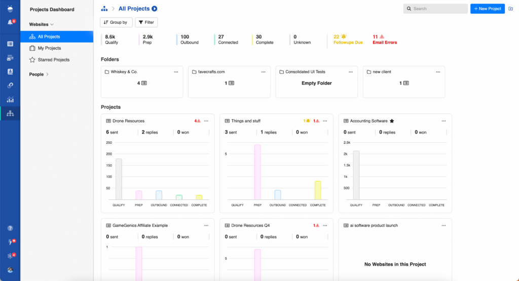 Buzzstream interface product example