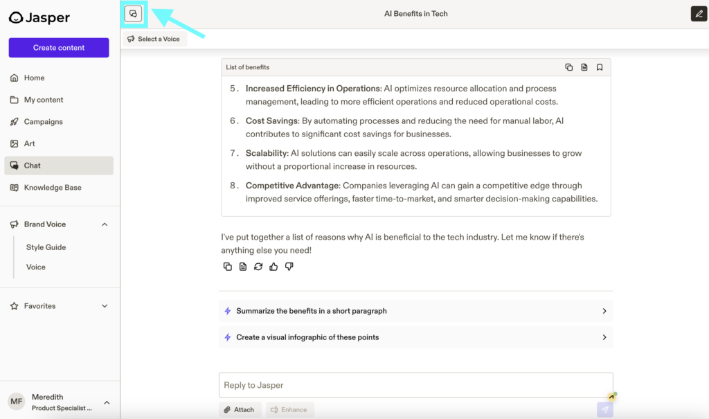Jasper Content Creator Dashboard