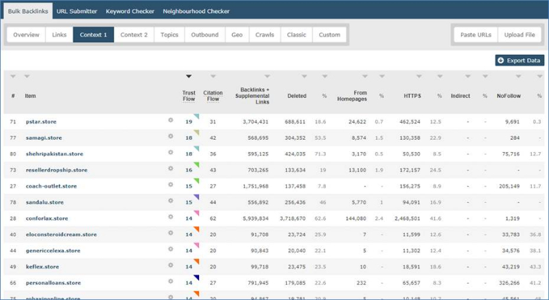 majestic seo backlink checker feature