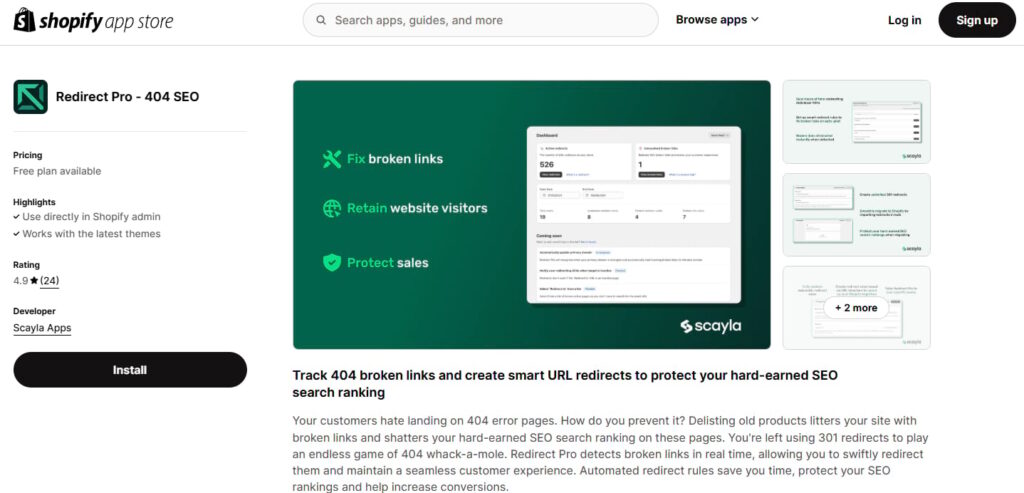 redirect pro shopify