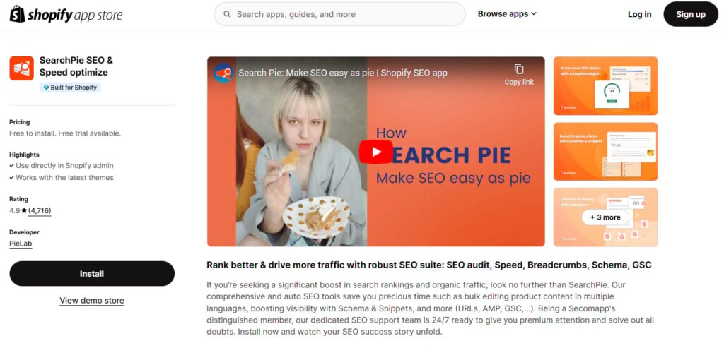 searchpie shopify