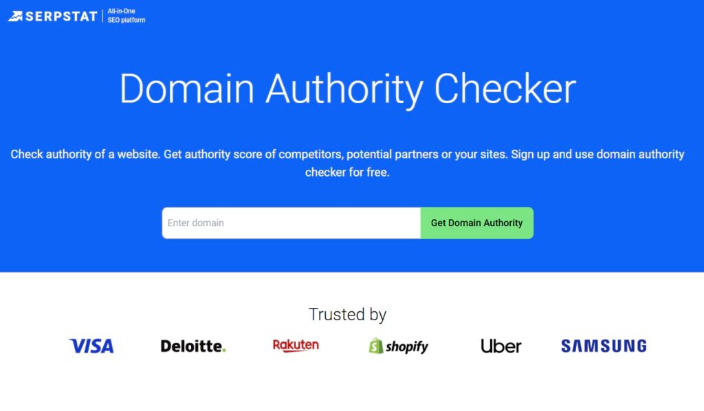 serpstat domain authority checker