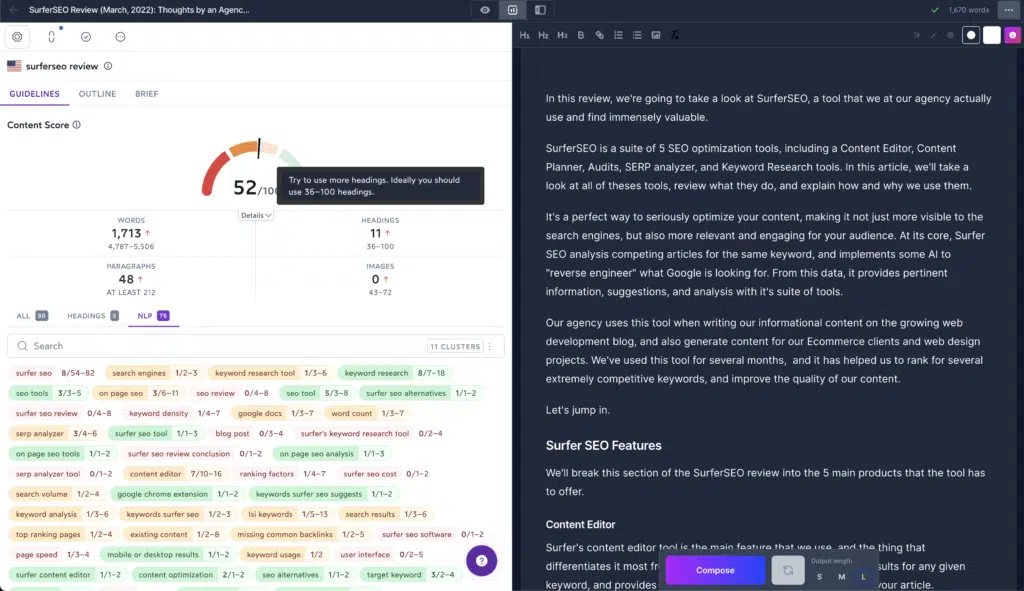 surferseo ai tool