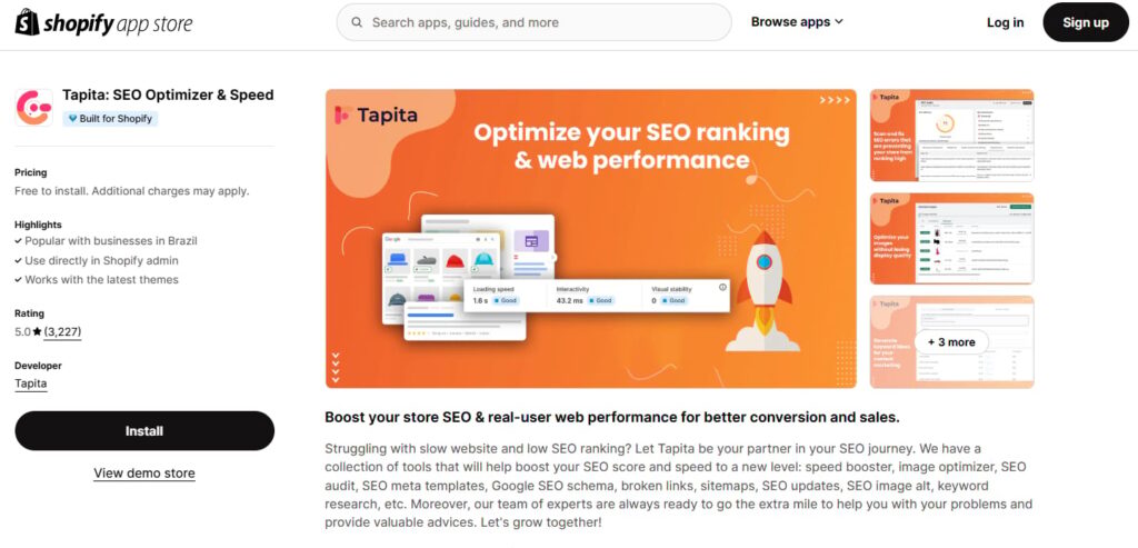 tapita seo shopify