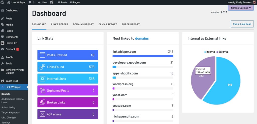 Link Whisper WP plugin