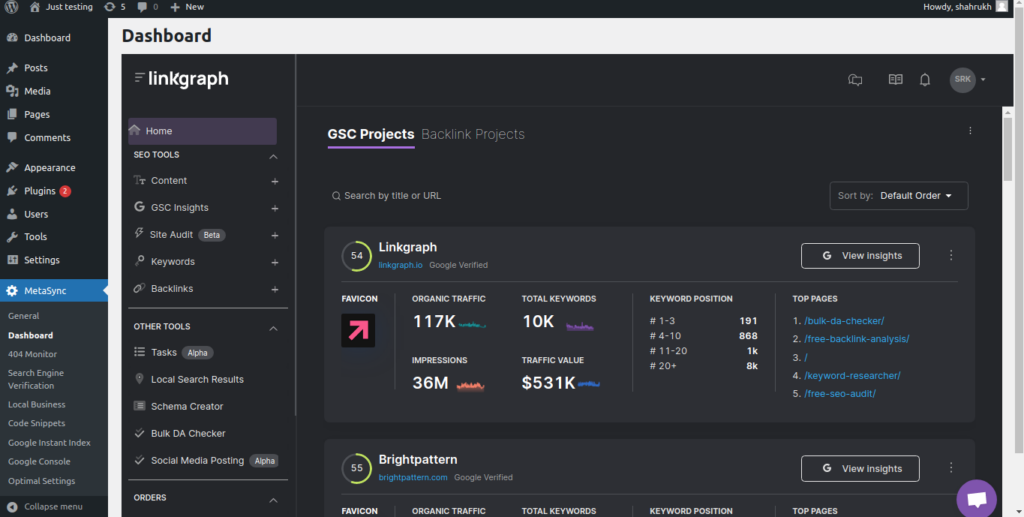 Search Atlas WordPress Plugin Feature
