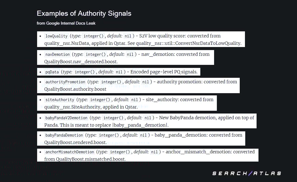 examples google authority signals google leaks search atlas