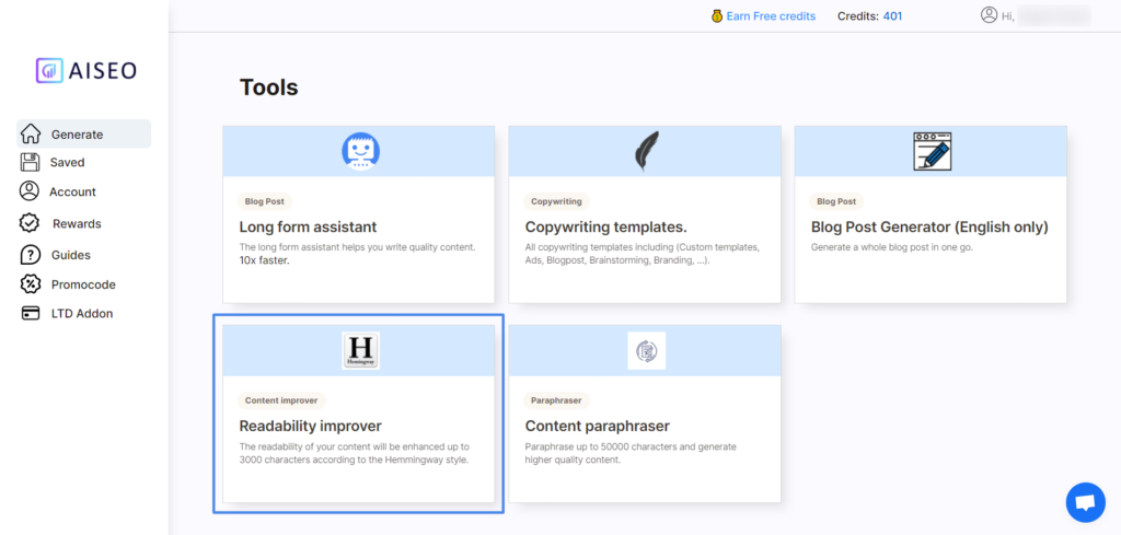 AISEO readability improver