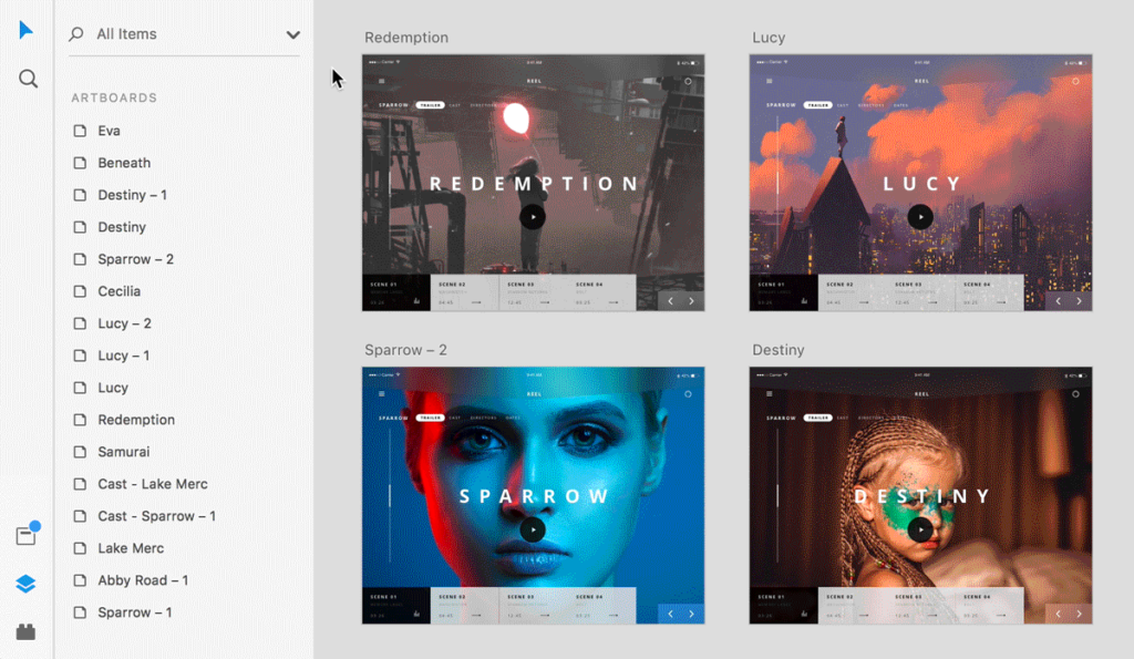 Adobe XD Search-in-Layers feature