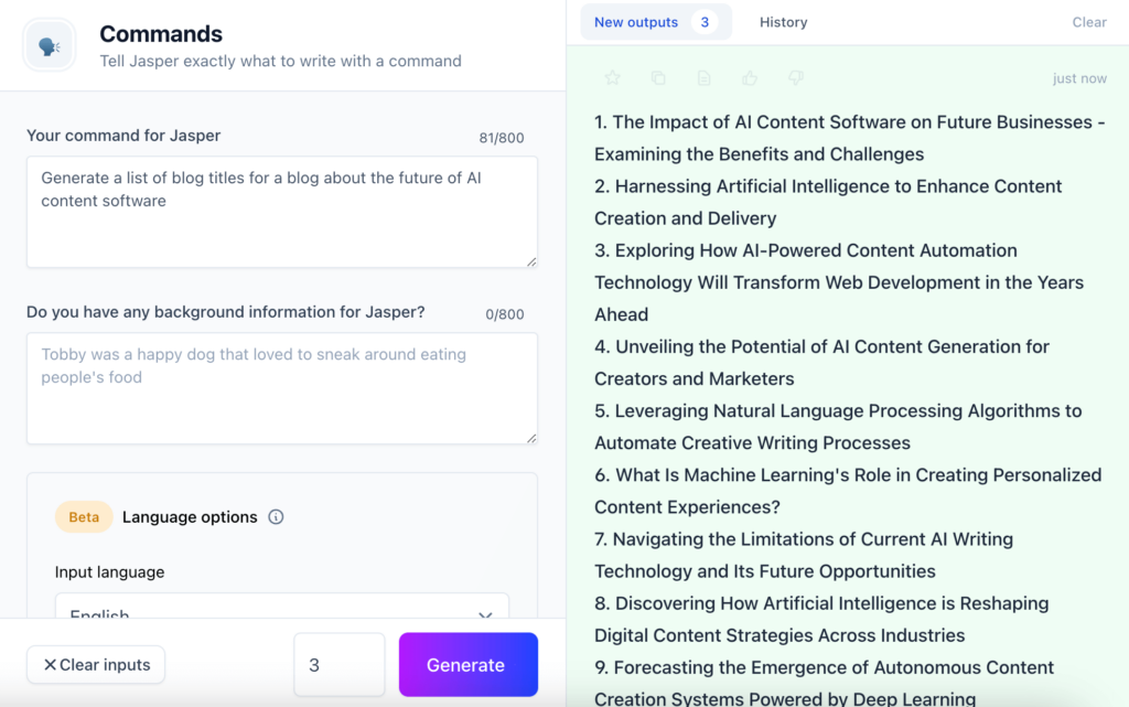 jasper ai text generator