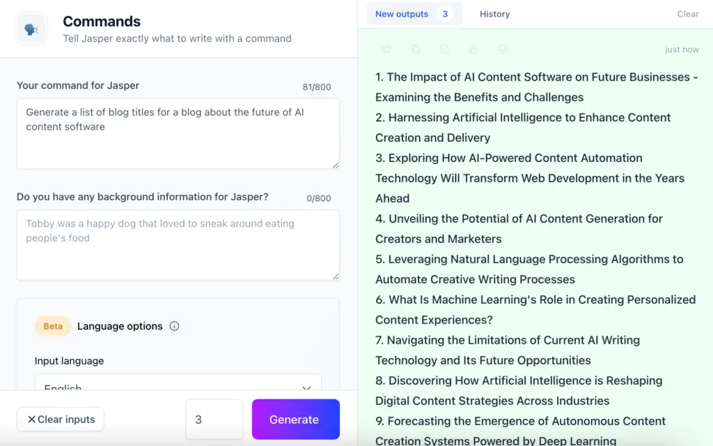 jasper ai text generator