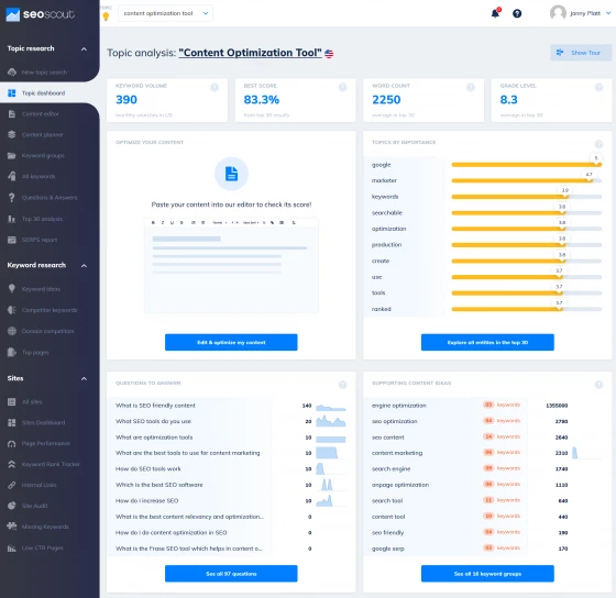 seo scout keyword tools