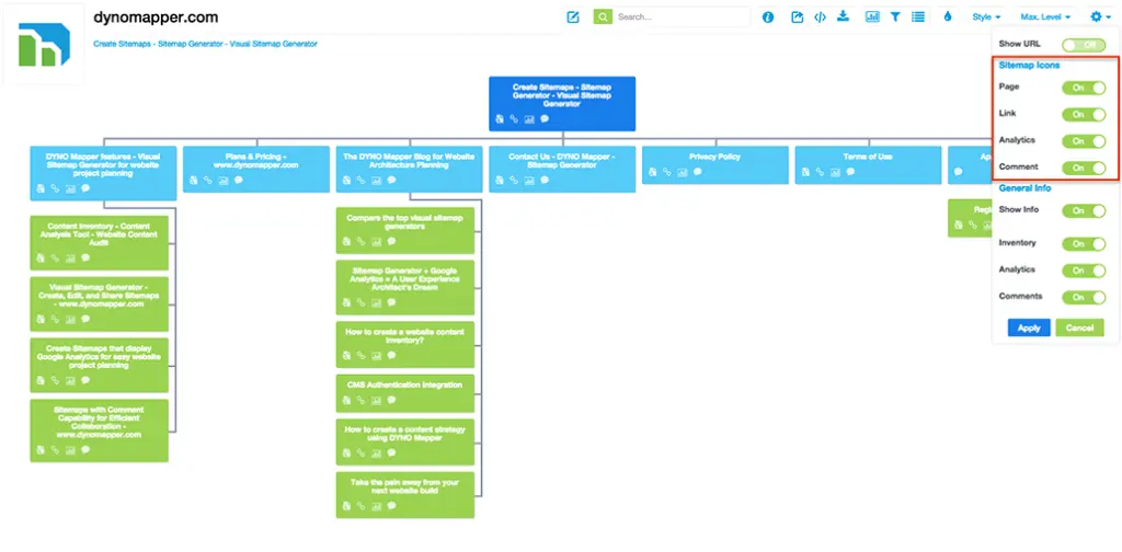 Dyno Mapper sitemap generator tool