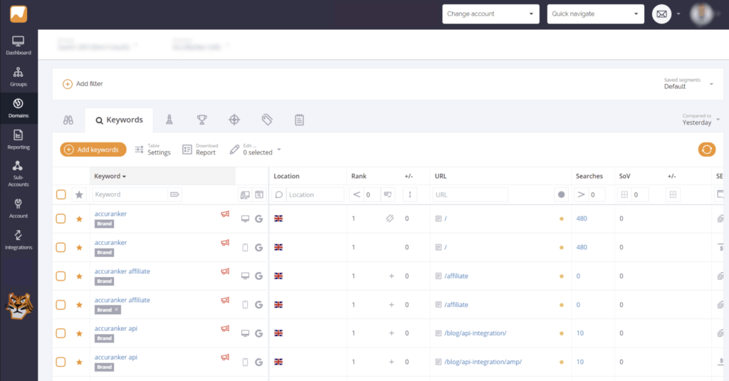 AccuRanker ‍Real-Time Keyword Tracking - Rank Tracker