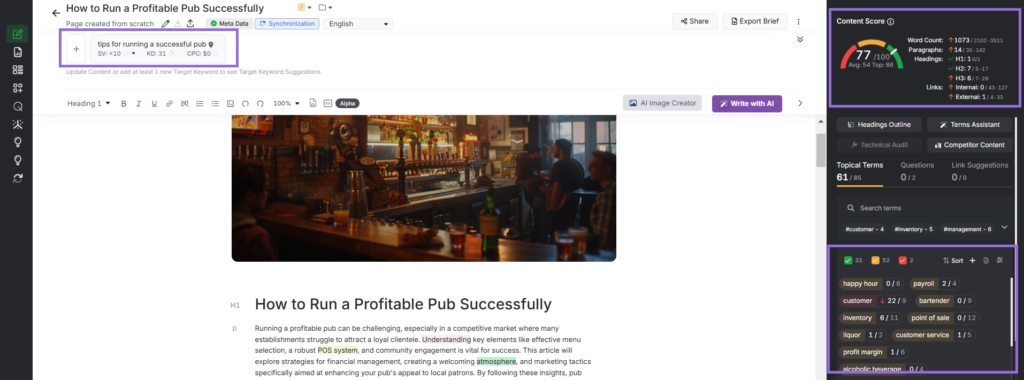 search atlas content genius tool