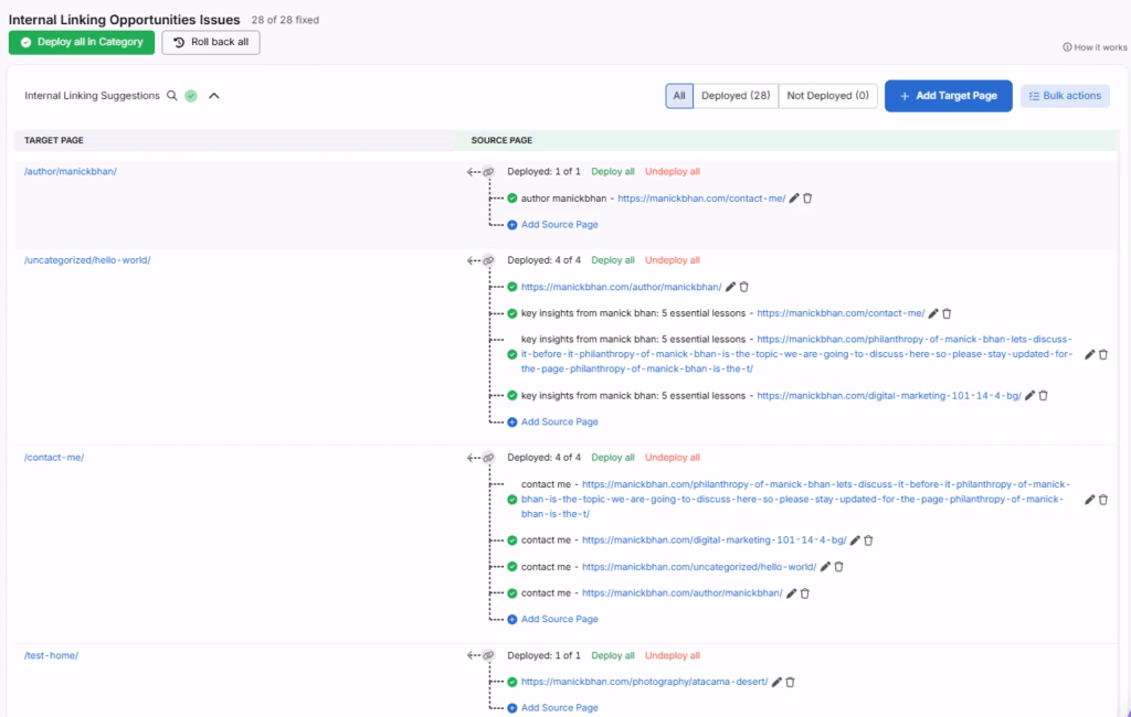 internal linking suggestions search atlas otto seo