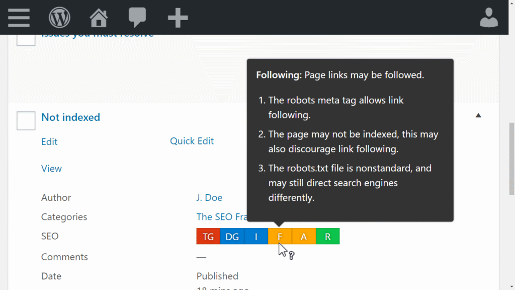 The SEO Framework no index
