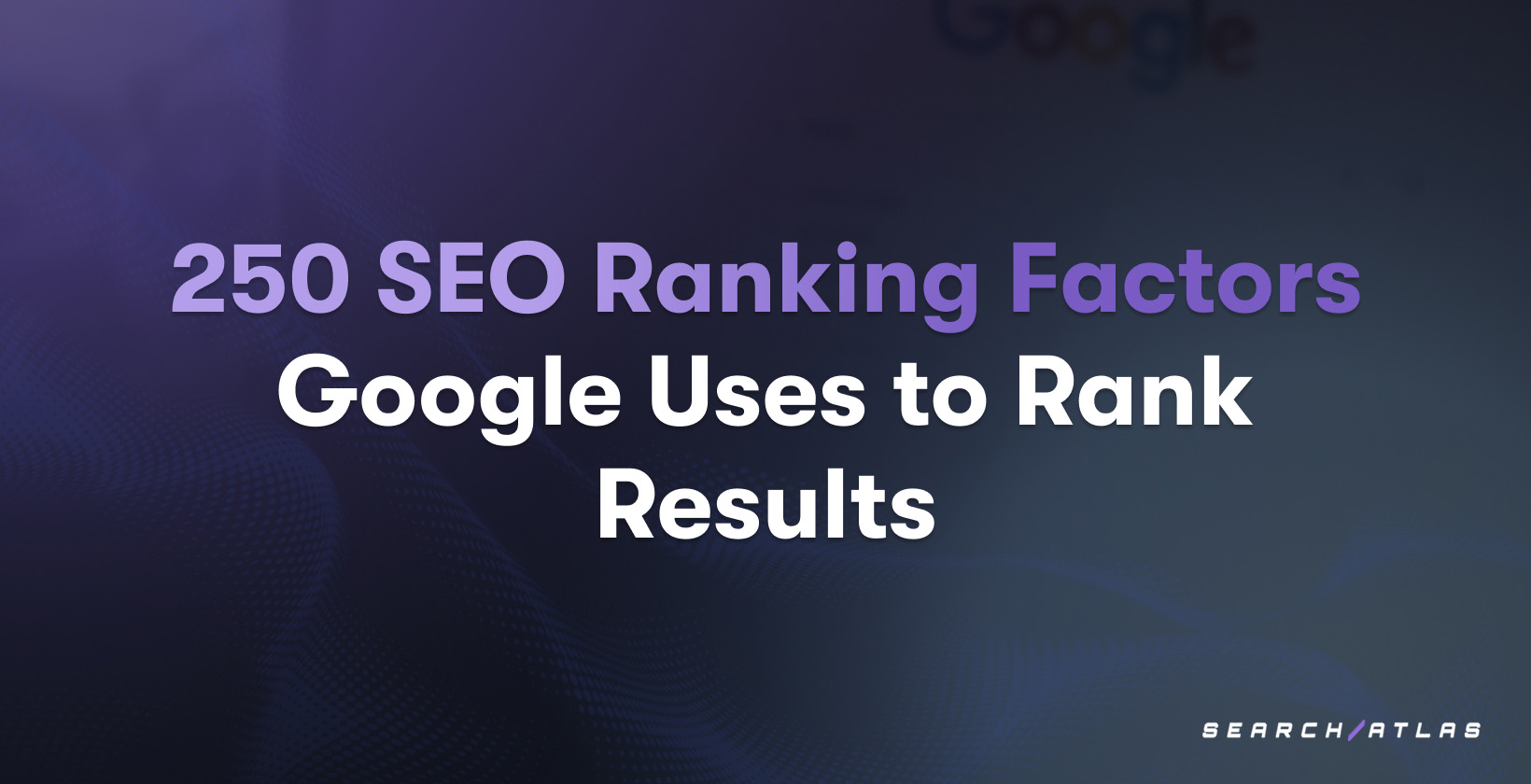search engine ranking factors