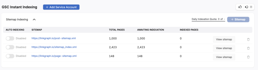 GSC instant indexing search atlas otto seo