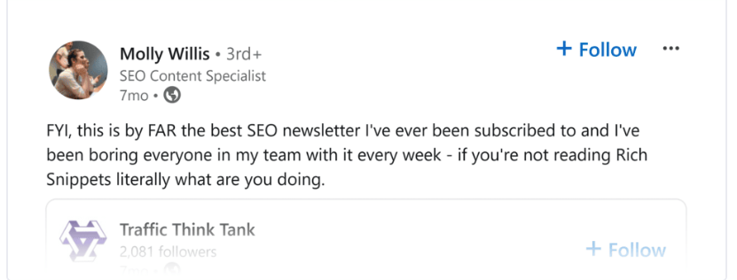 rich snippets newsletter review 1