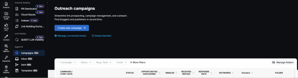 outreach campaigns search atlas