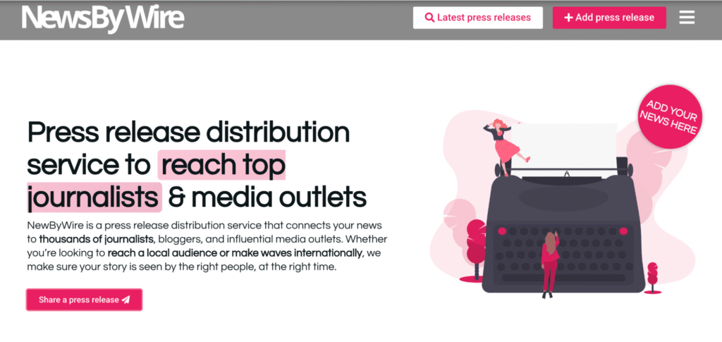 NewsByWire dashboard