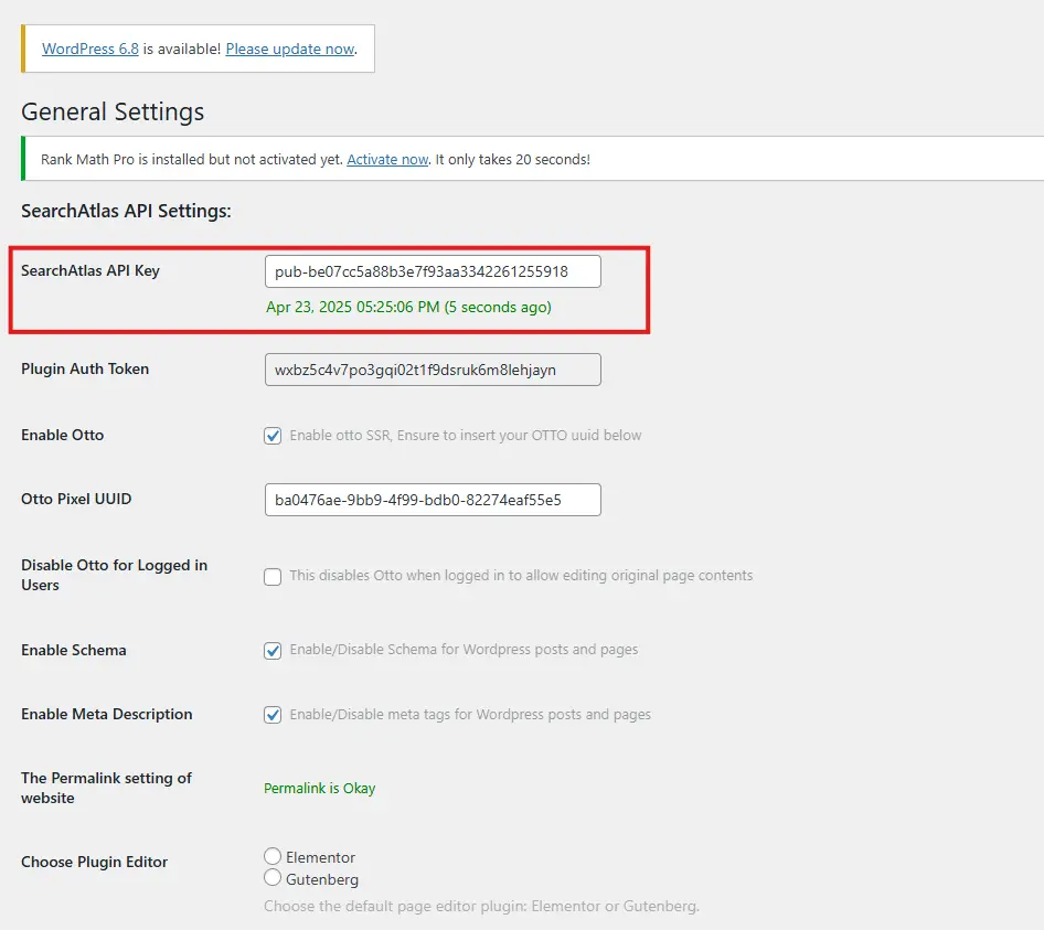 otto instalation wordpress step 3