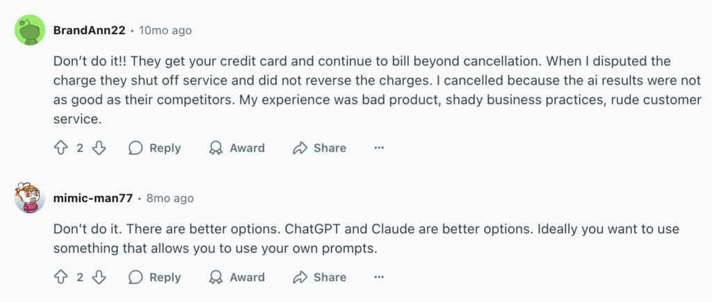 writesonic review reddit 2