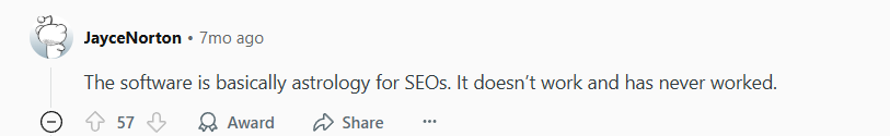 Reddit surfer SEO review 1