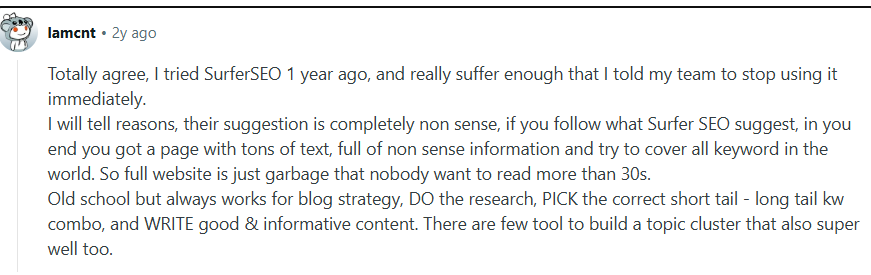 Reddit surfer SEO review 4