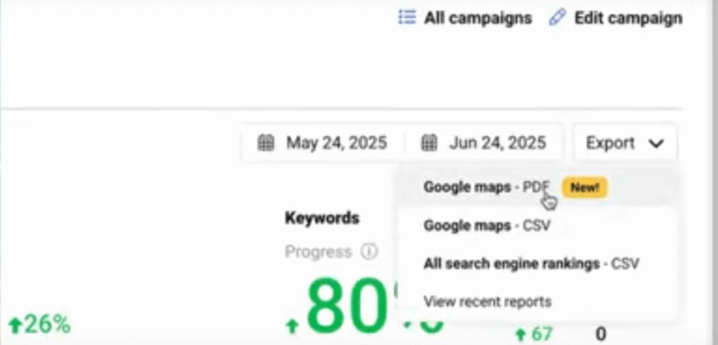 Whitespark rankings export